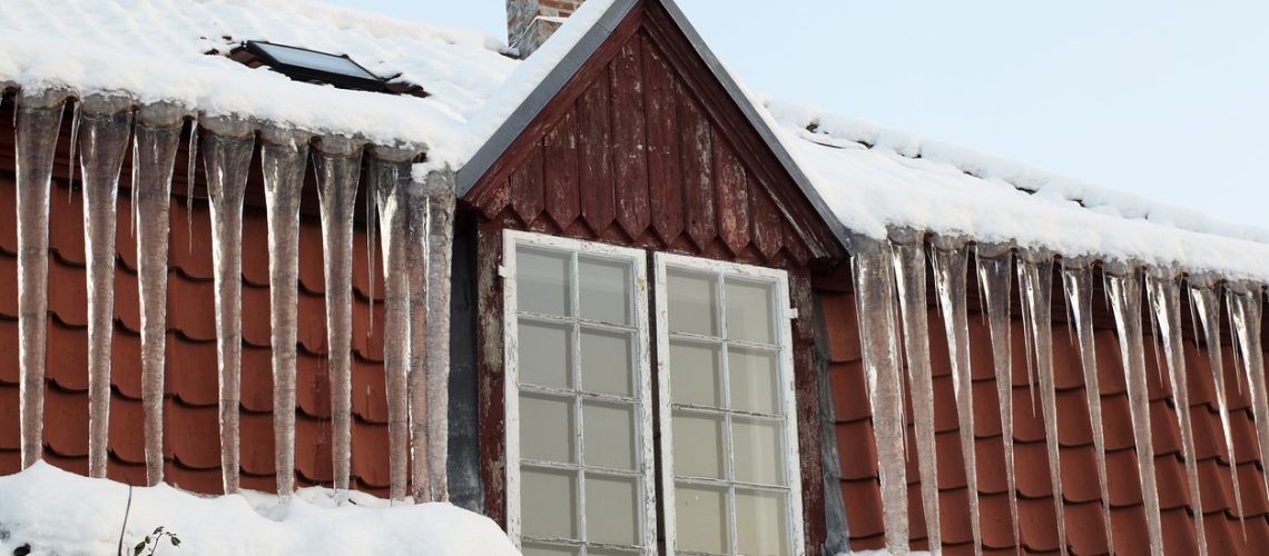 Icicles on roof
